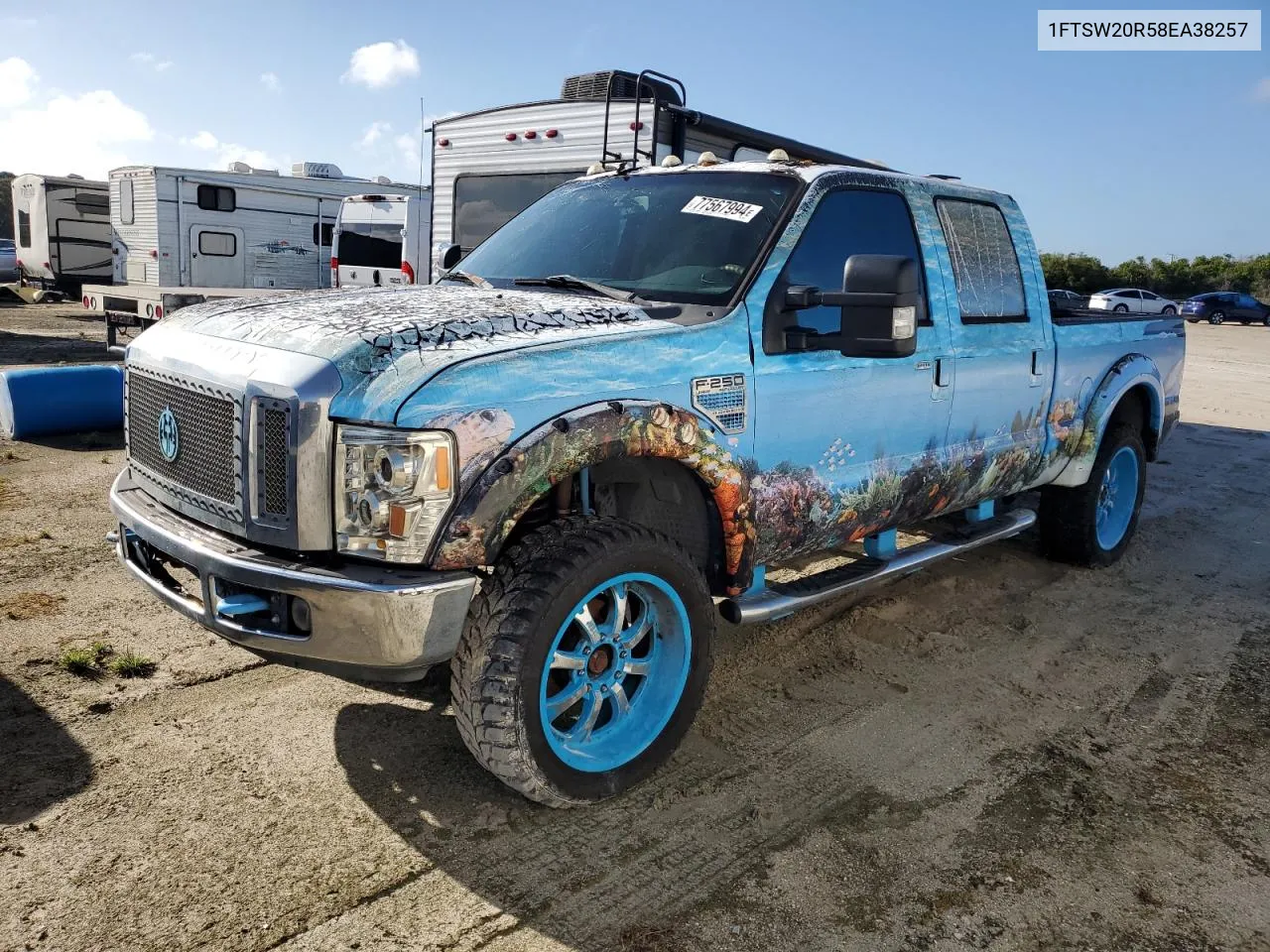 2008 Ford F250 Super Duty VIN: 1FTSW20R58EA38257 Lot: 77567994