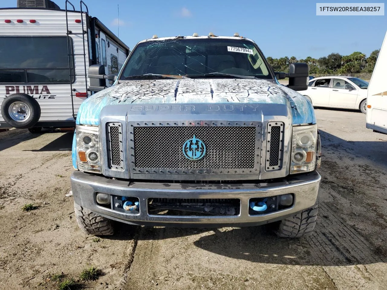 2008 Ford F250 Super Duty VIN: 1FTSW20R58EA38257 Lot: 77567994