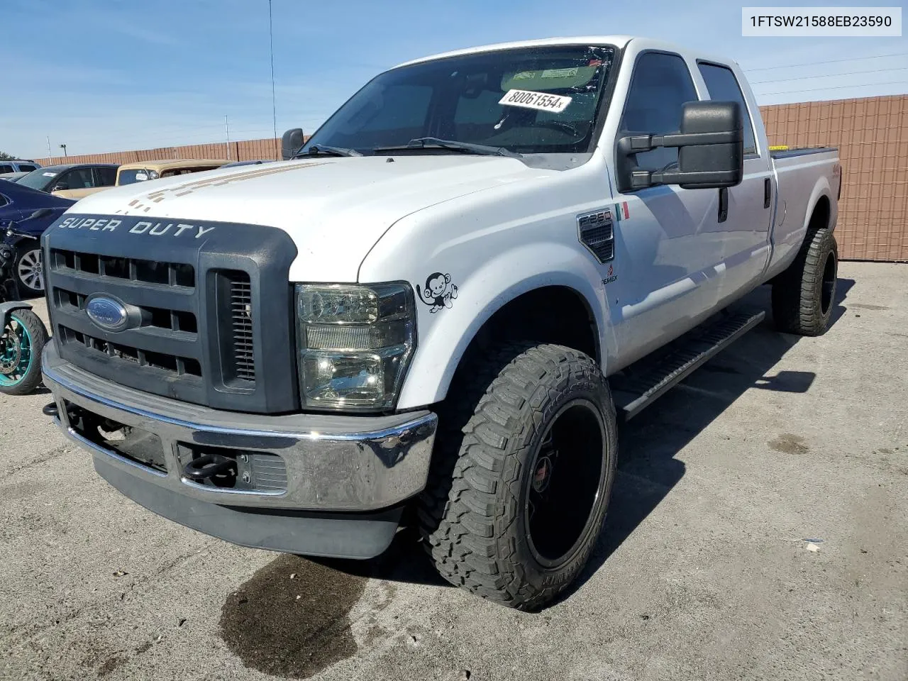 2008 Ford F250 Super Duty VIN: 1FTSW21588EB23590 Lot: 80061554