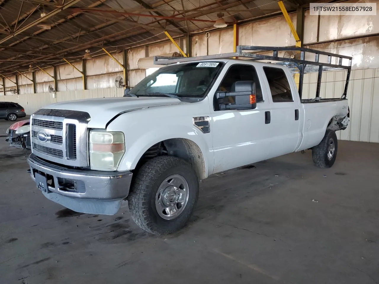 2008 Ford F250 Super Duty VIN: 1FTSW21558ED57928 Lot: 80917804