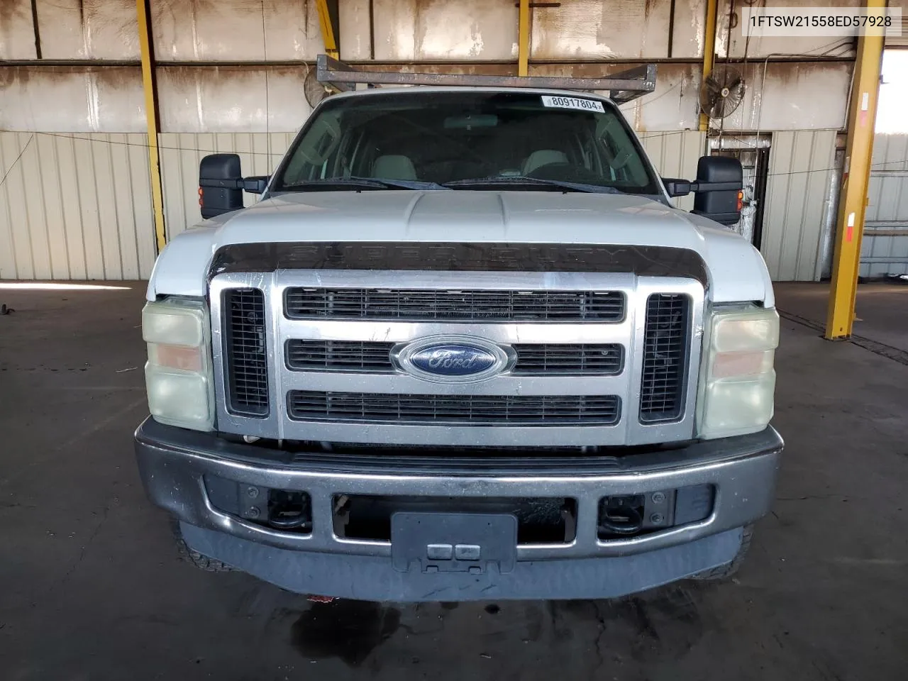 2008 Ford F250 Super Duty VIN: 1FTSW21558ED57928 Lot: 80917804