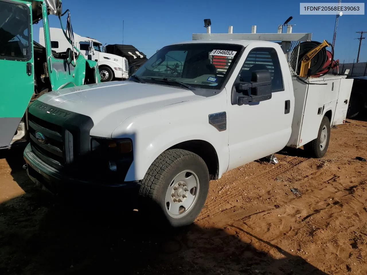 2008 Ford F250 Super Duty VIN: 1FDNF20568EE39063 Lot: 81546053