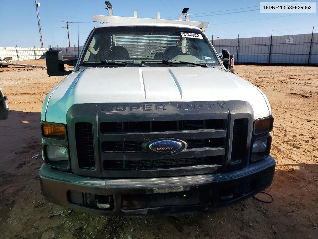 2008 Ford F250 Super Duty VIN: 1FDNF20568EE39063 Lot: 81546053