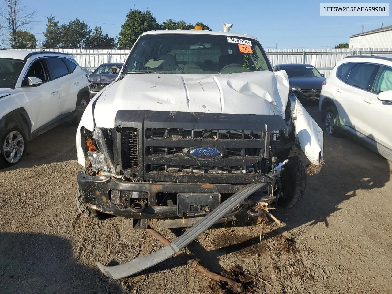 2010 Ford F250 Super Duty VIN: 1FTSW2B58AEA99988 Lot: 74097294