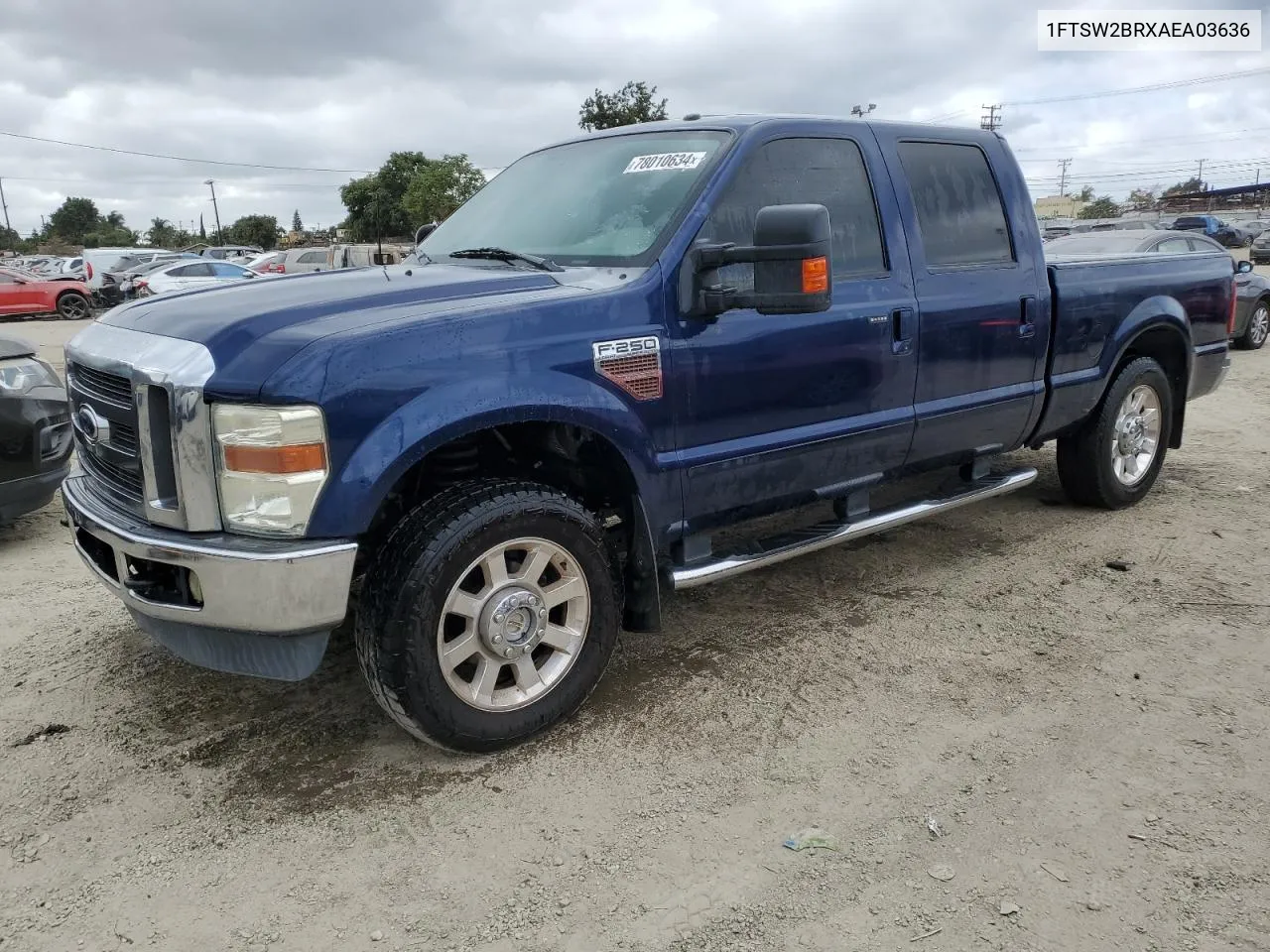 2010 Ford F250 Super Duty VIN: 1FTSW2BRXAEA03636 Lot: 78010634