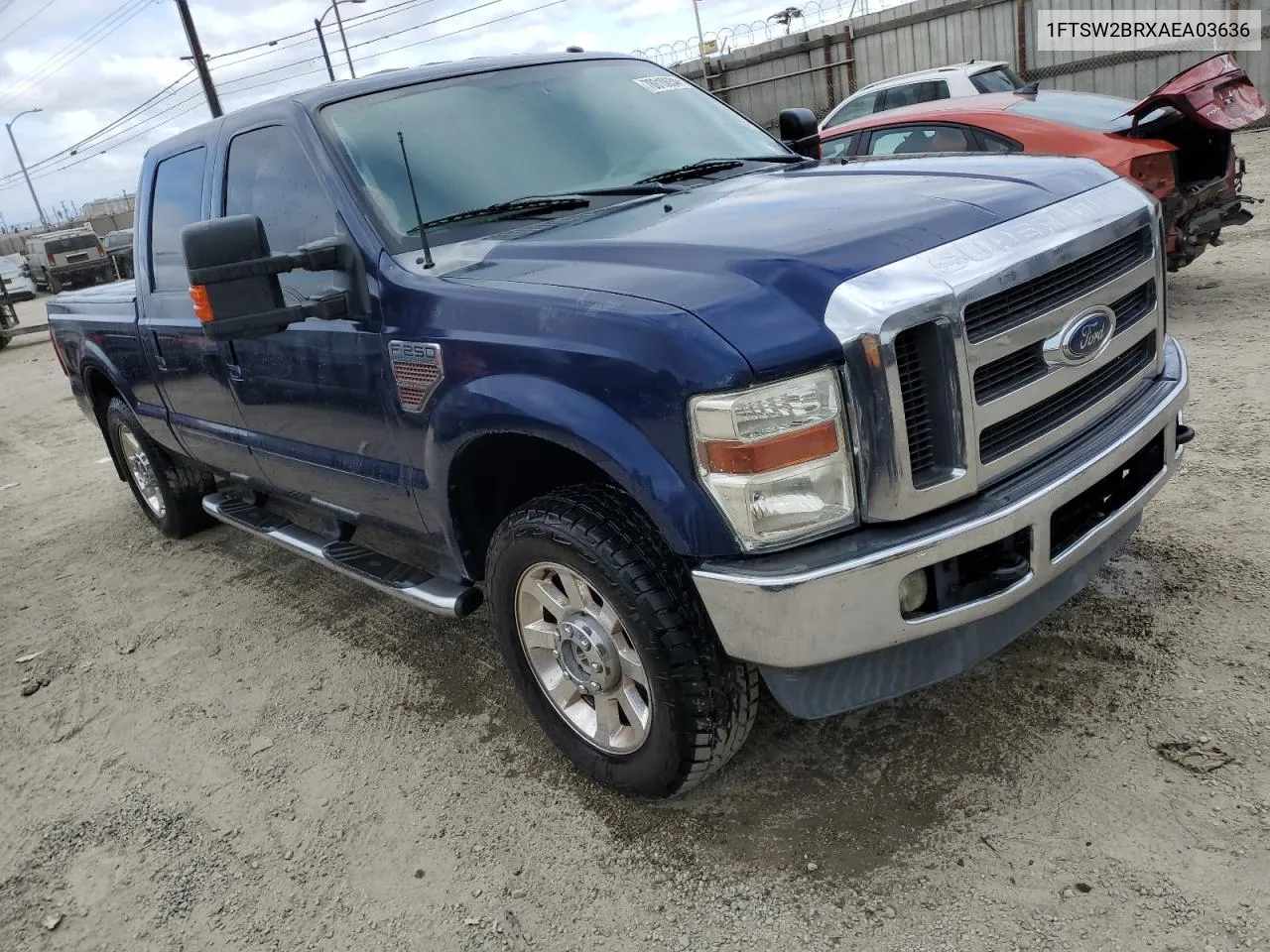 2010 Ford F250 Super Duty VIN: 1FTSW2BRXAEA03636 Lot: 78010634