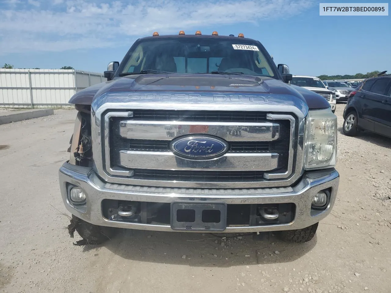 2011 Ford F250 Super Duty VIN: 1FT7W2BT3BED00895 Lot: 57273424