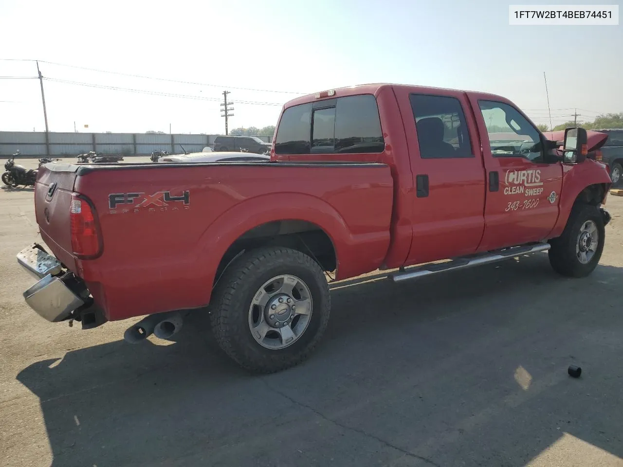 2011 Ford F250 Super Duty VIN: 1FT7W2BT4BEB74451 Lot: 70217934