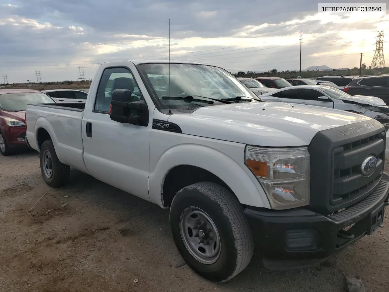 2011 Ford F250 Super Duty VIN: 1FTBF2A60BEC12540 Lot: 74022424