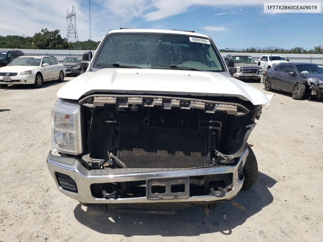 2012 Ford F250 Super Duty VIN: 1FT7X2B60CEA09019 Lot: 60893964