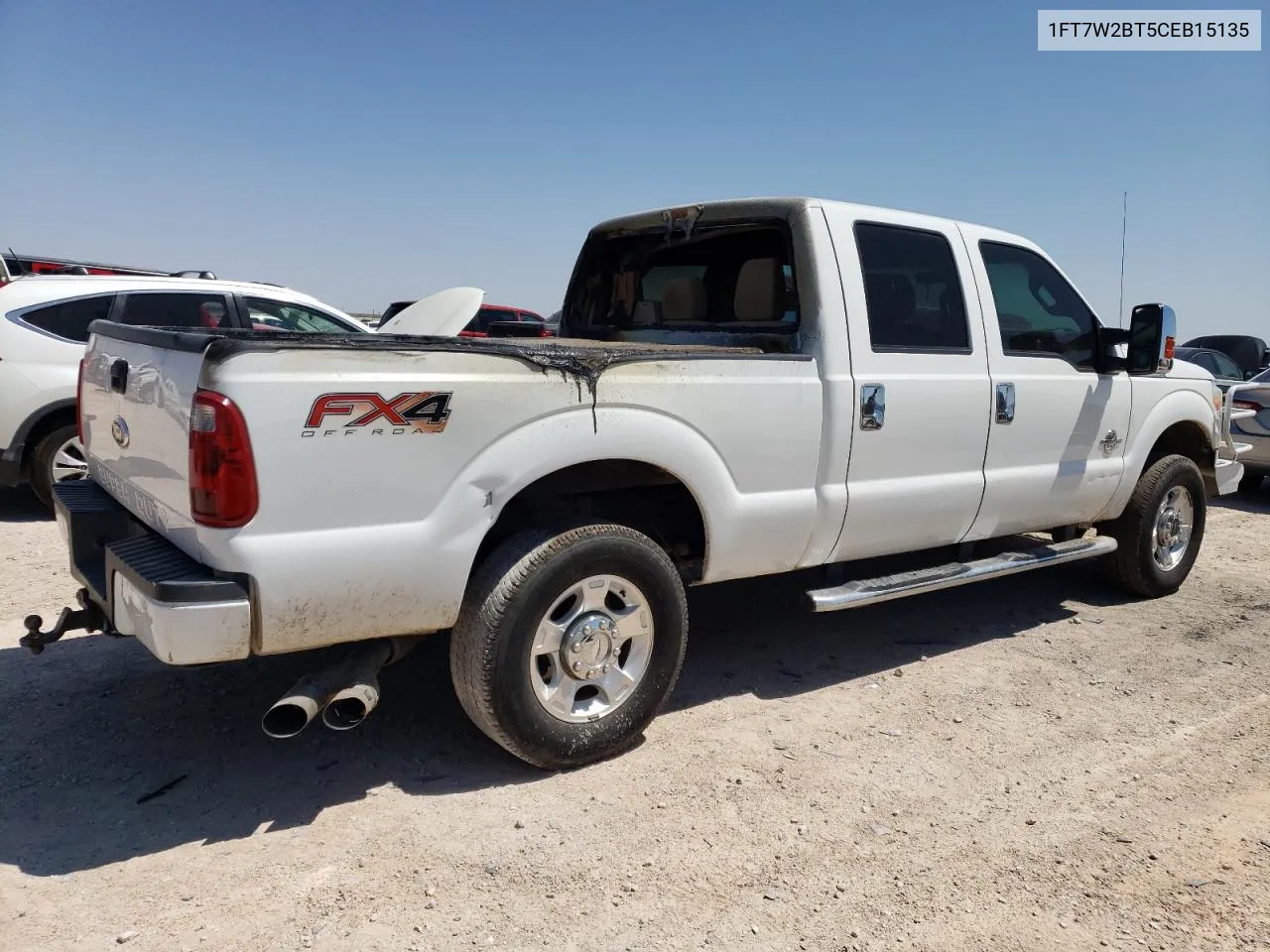 2012 Ford F250 Super Duty VIN: 1FT7W2BT5CEB15135 Lot: 62761674