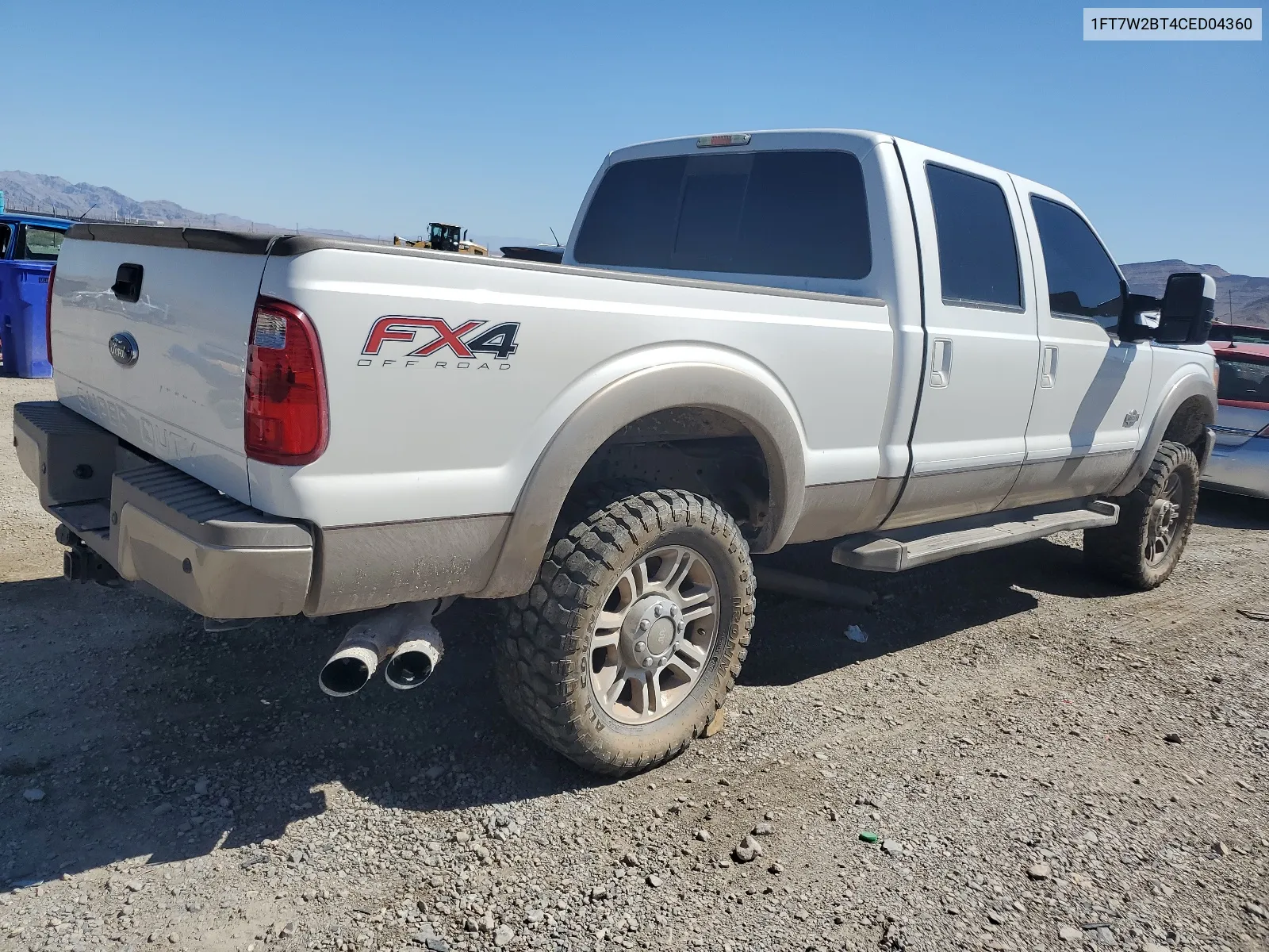 2012 Ford F250 Super Duty VIN: 1FT7W2BT4CED04360 Lot: 67767374