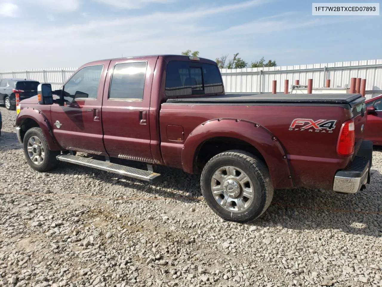 2012 Ford F250 Super Duty VIN: 1FT7W2BTXCED07893 Lot: 71735314