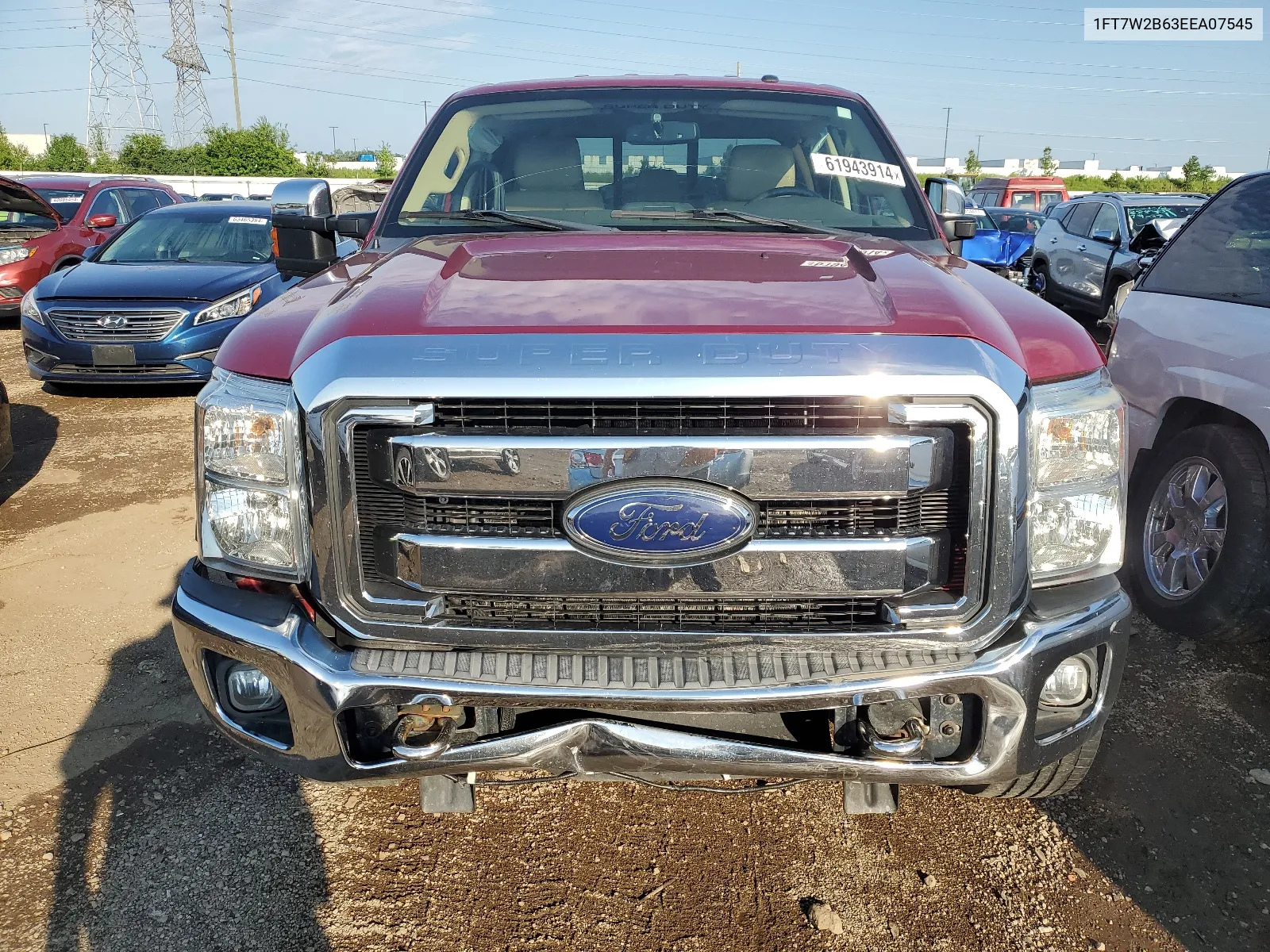 2014 Ford F250 Super Duty VIN: 1FT7W2B63EEA07545 Lot: 61943914