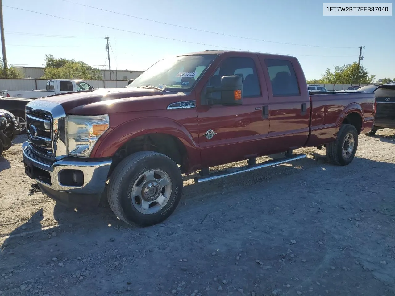 2015 Ford F250 Super Duty VIN: 1FT7W2BT7FEB87040 Lot: 73177234