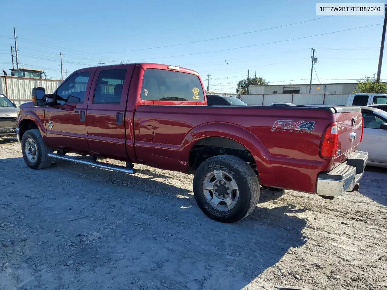 2015 Ford F250 Super Duty VIN: 1FT7W2BT7FEB87040 Lot: 73177234