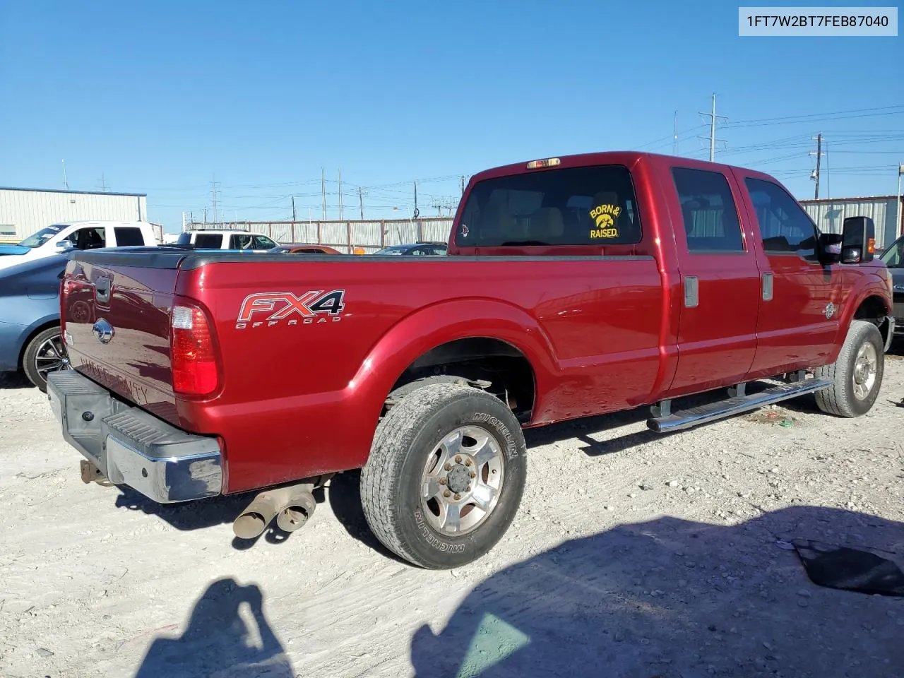 2015 Ford F250 Super Duty VIN: 1FT7W2BT7FEB87040 Lot: 73177234