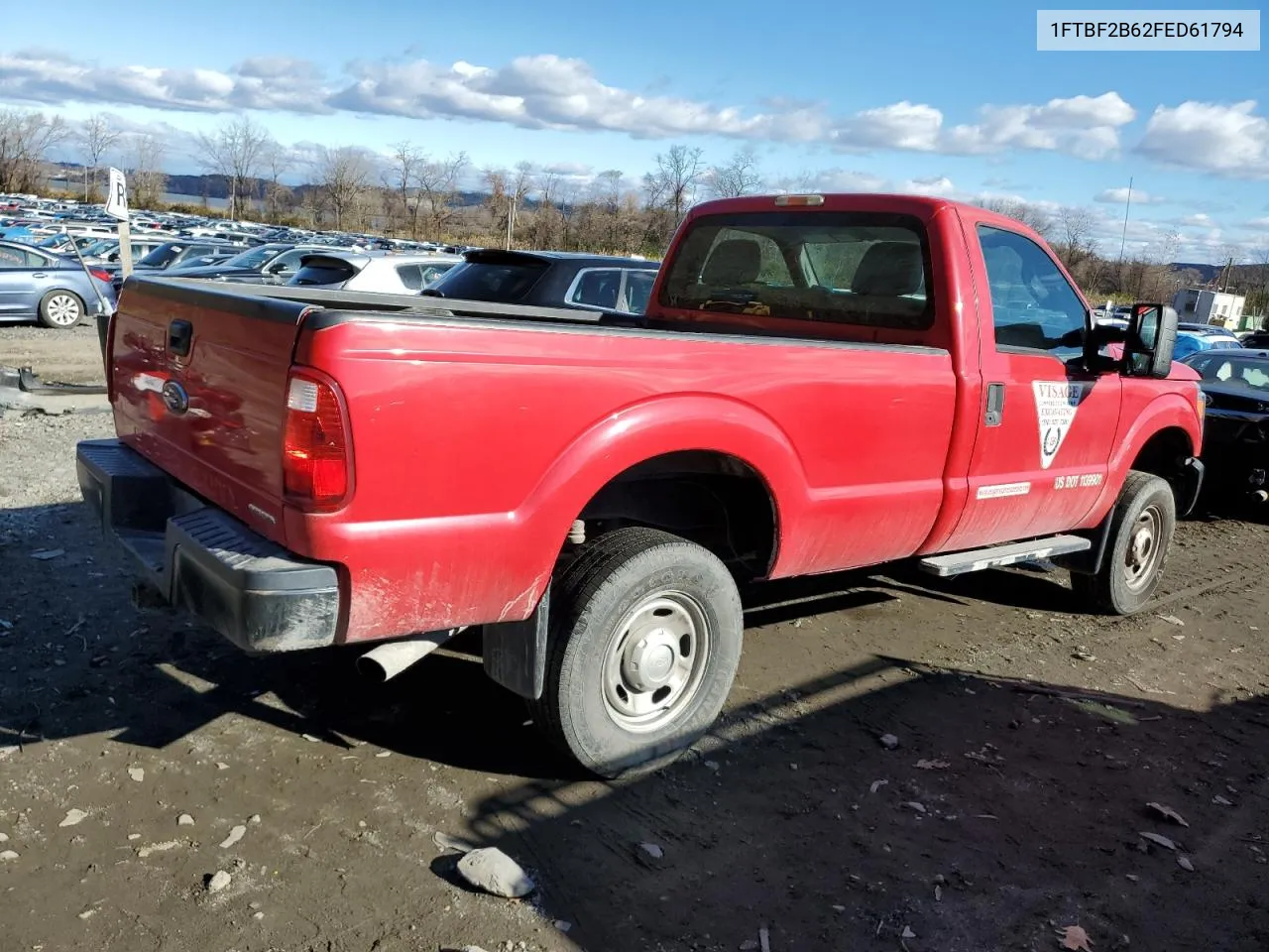 2015 Ford F250 Super Duty VIN: 1FTBF2B62FED61794 Lot: 79897084