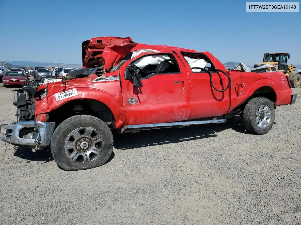 2016 Ford F250 Super Duty VIN: 1FT7W2BT8GEA19148 Lot: 61708594