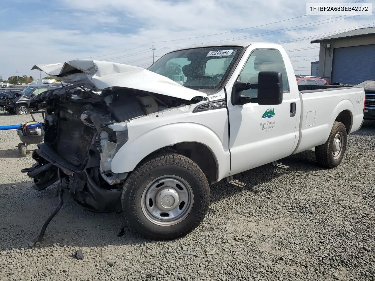 2016 Ford F250 Super Duty VIN: 1FTBF2A68GEB42972 Lot: 70245964