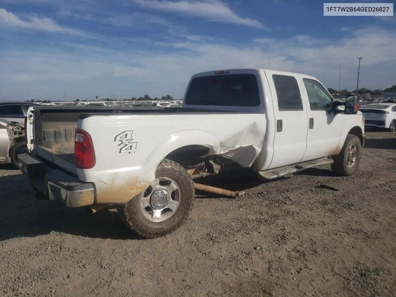 2016 Ford F250 Super Duty VIN: 1FT7W2B64GED26827 Lot: 74729664