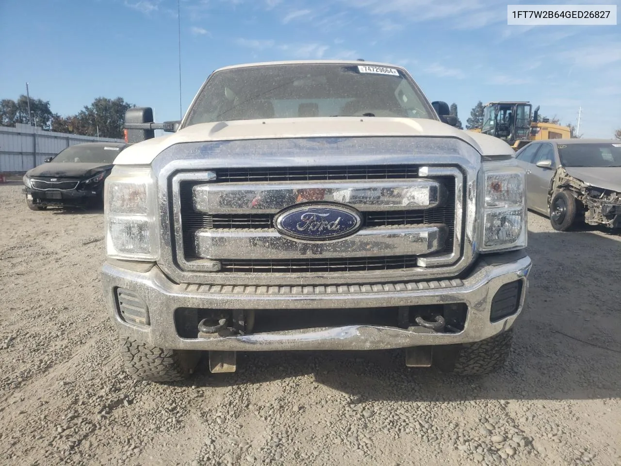 2016 Ford F250 Super Duty VIN: 1FT7W2B64GED26827 Lot: 74729664