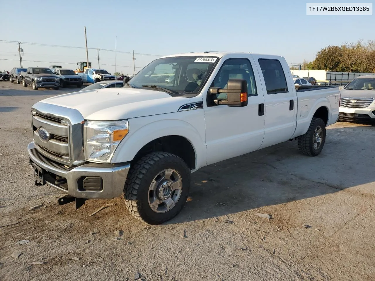 2016 Ford F250 Super Duty VIN: 1FT7W2B6XGED13385 Lot: 74768324