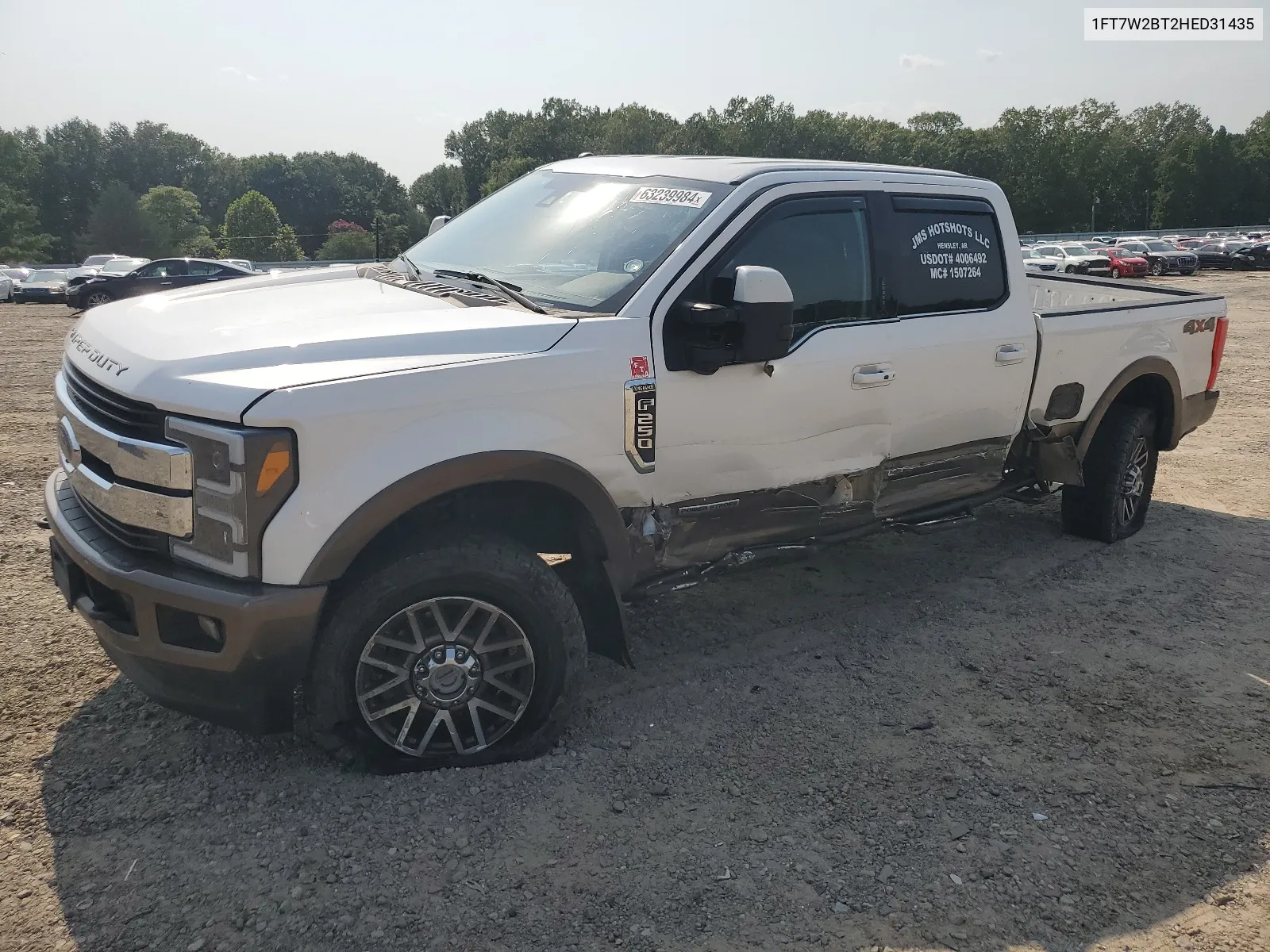 2017 Ford F250 Super Duty VIN: 1FT7W2BT2HED31435 Lot: 63239984