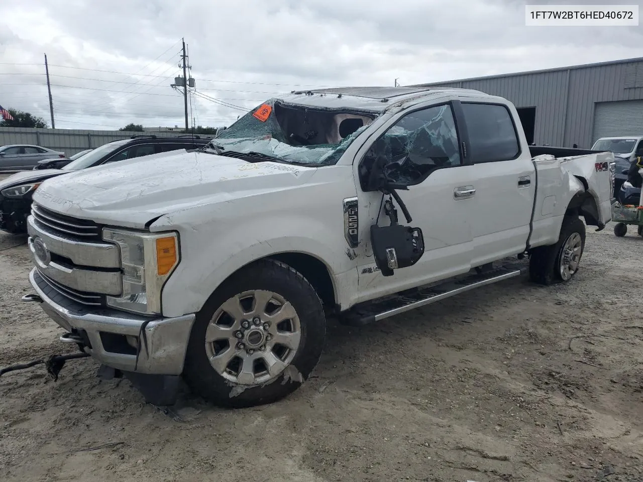 2017 Ford F250 Super Duty VIN: 1FT7W2BT6HED40672 Lot: 70150684