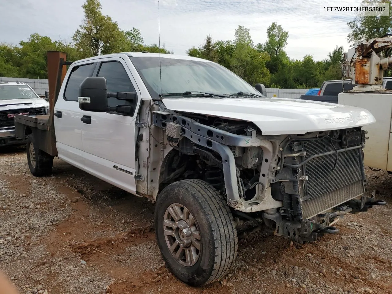 2017 Ford F250 Super Duty VIN: 1FT7W2BT0HEB53802 Lot: 72230794