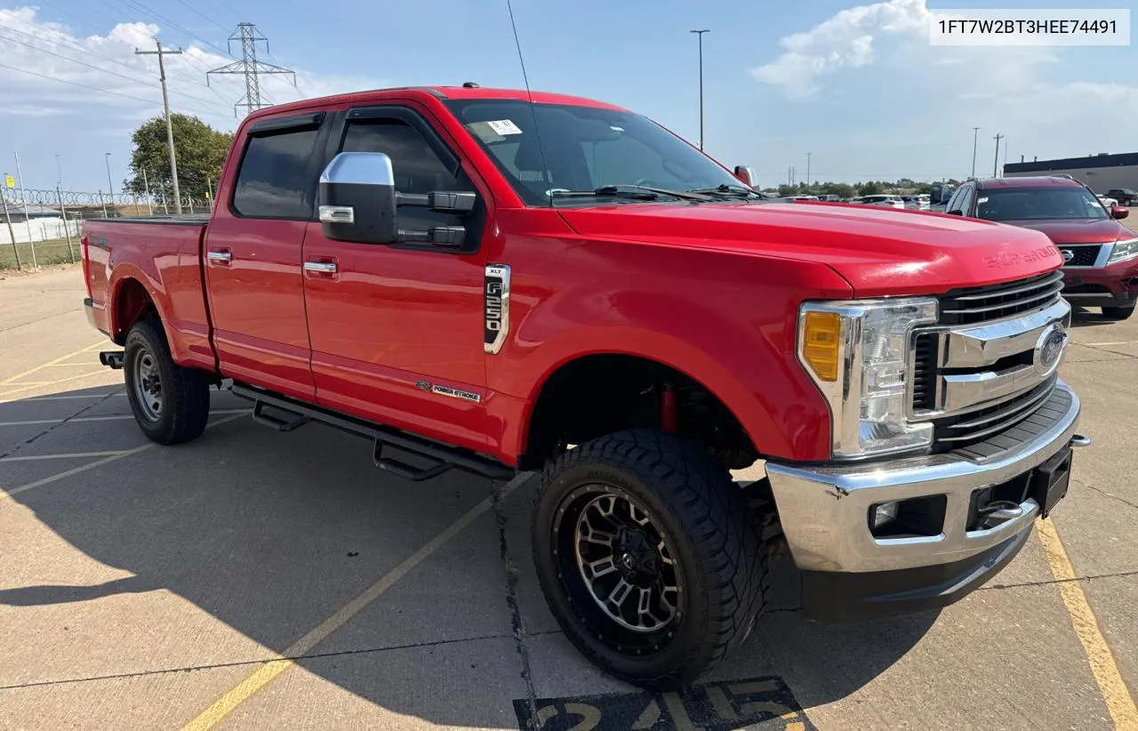 2017 Ford F250 Super Duty VIN: 1FT7W2BT3HEE74491 Lot: 75900874