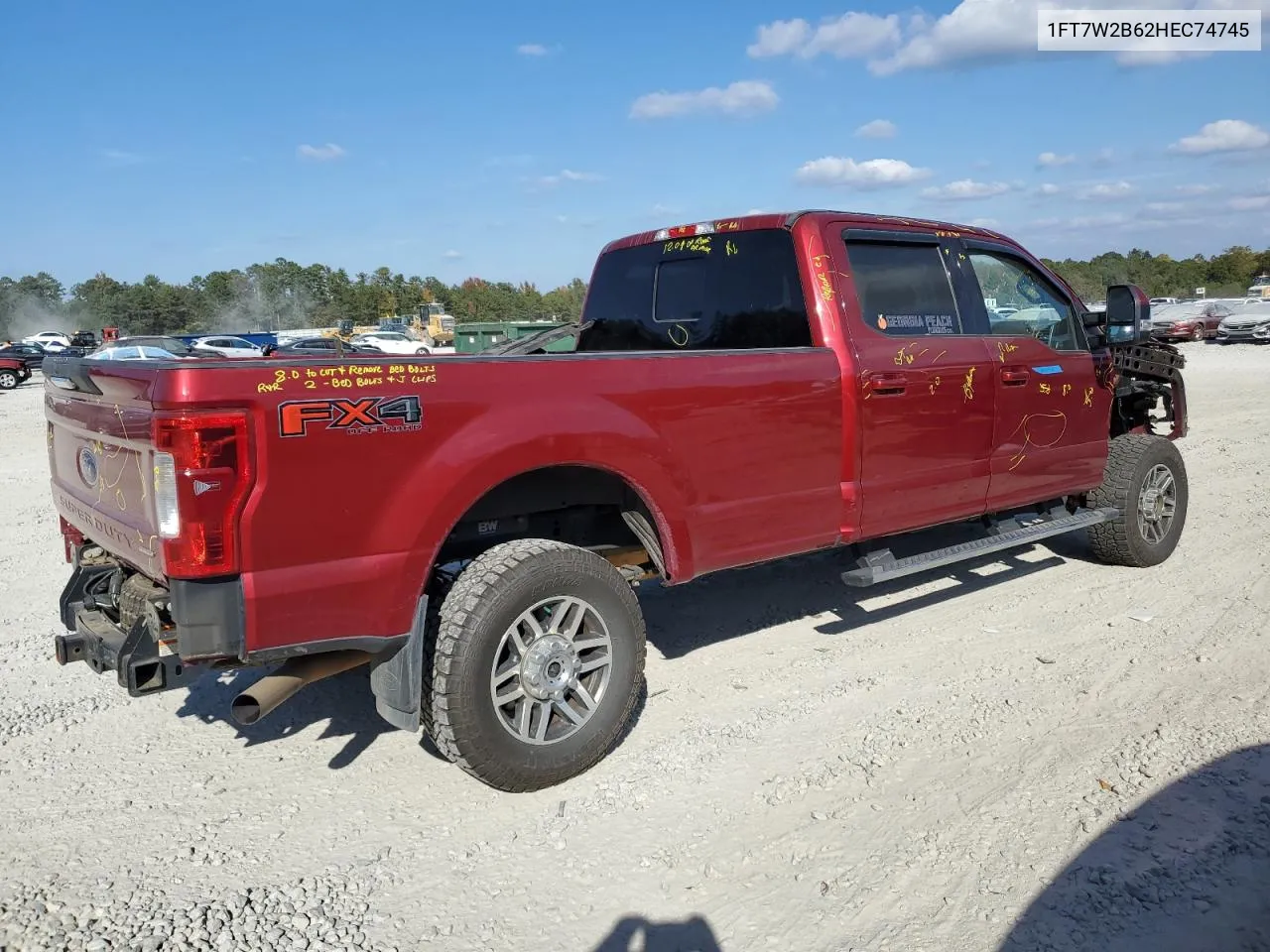 2017 Ford F250 Super Duty VIN: 1FT7W2B62HEC74745 Lot: 77416844