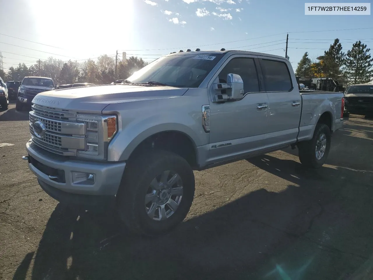 2017 Ford F250 Super Duty VIN: 1FT7W2BT7HEE14259 Lot: 78022794