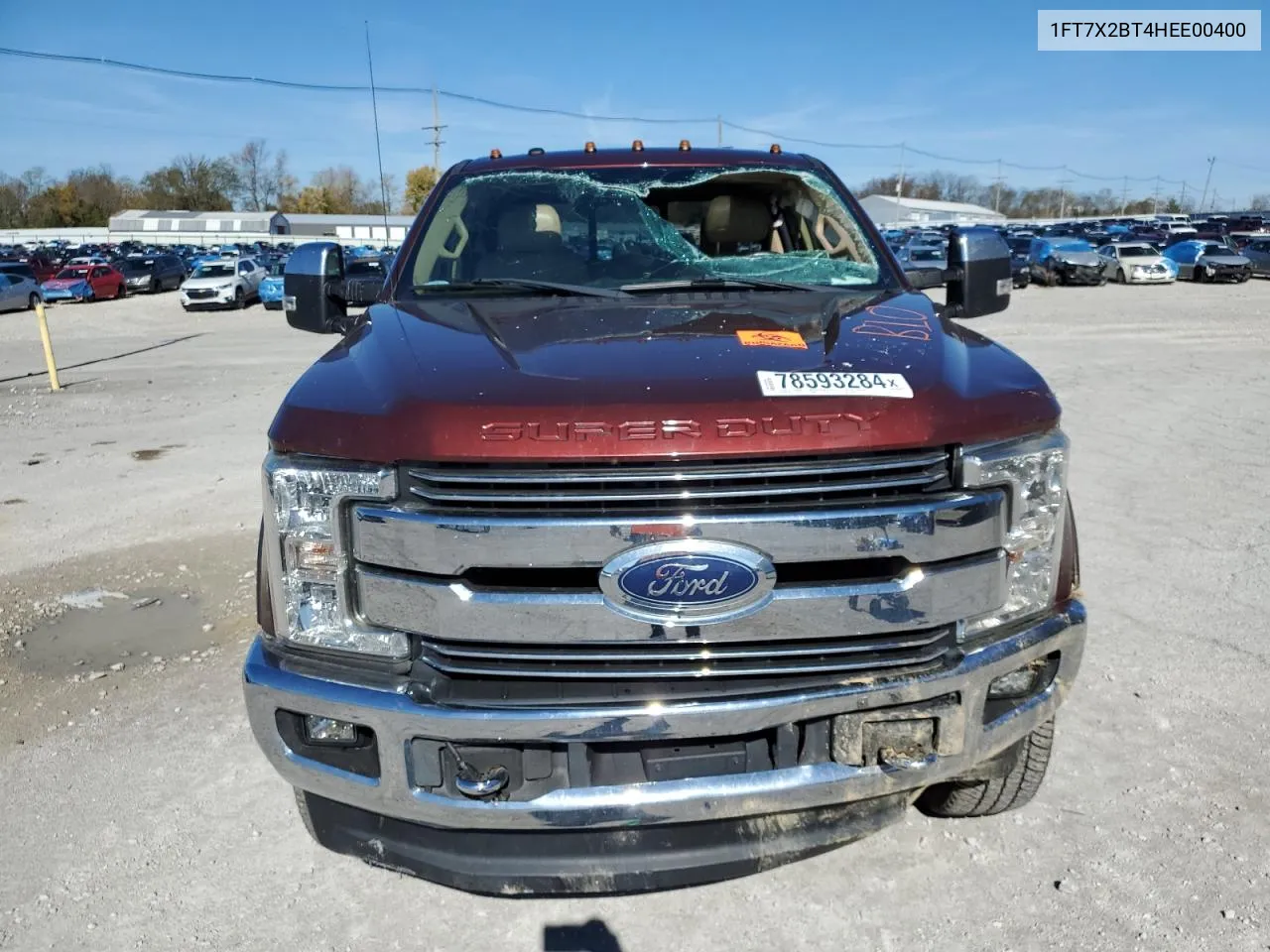 2017 Ford F250 Super Duty VIN: 1FT7X2BT4HEE00400 Lot: 78593284