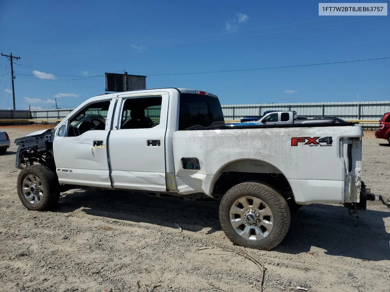 2018 Ford F250 Super Duty VIN: 1FT7W2BT8JEB63757 Lot: 65528514