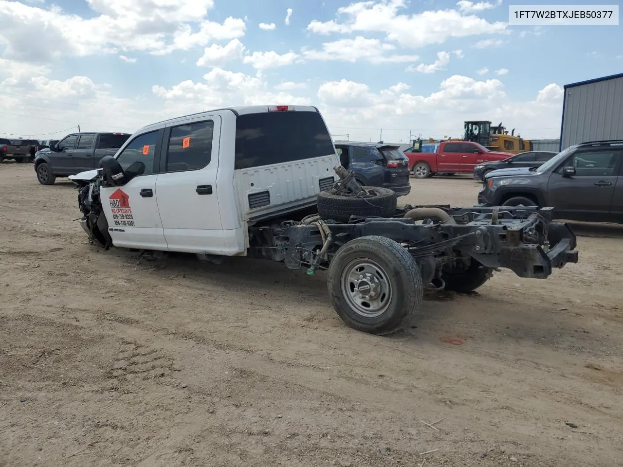 2018 Ford F250 Super Duty VIN: 1FT7W2BTXJEB50377 Lot: 69117134