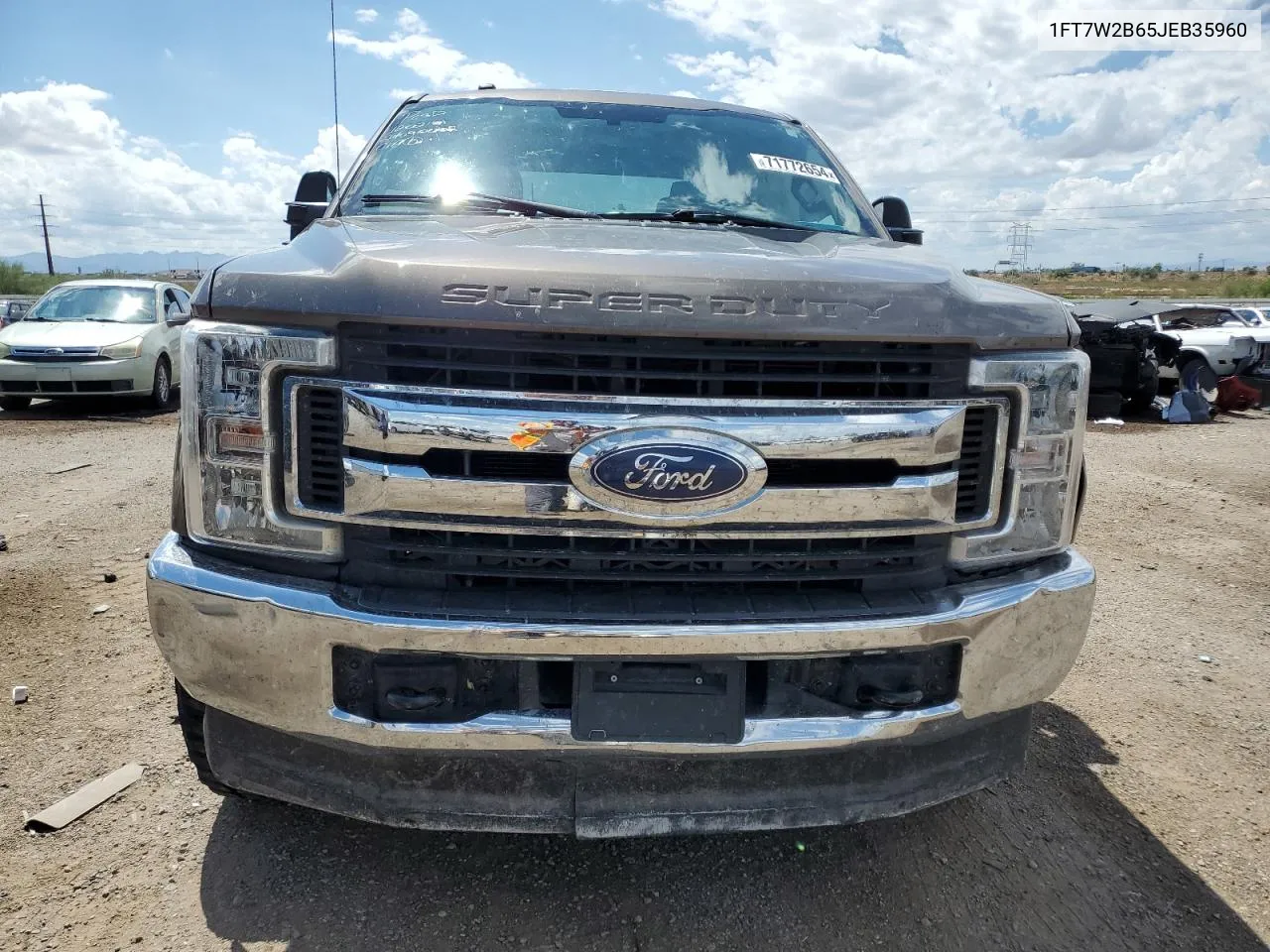 2018 Ford F250 Super Duty VIN: 1FT7W2B65JEB35960 Lot: 71772654