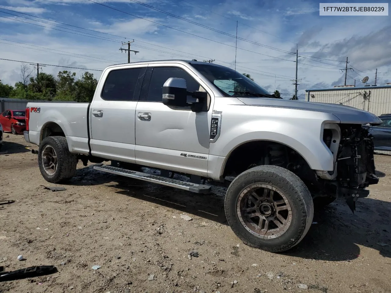 2018 Ford F250 Super Duty VIN: 1FT7W2BT5JEB80239 Lot: 73009514