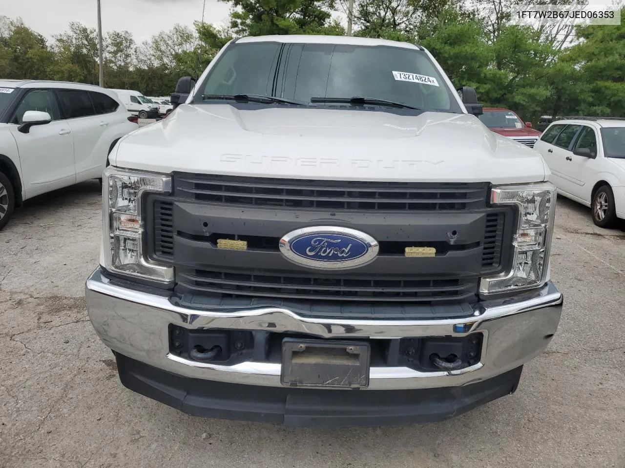 2018 Ford F250 Super Duty VIN: 1FT7W2B67JED06353 Lot: 73274824