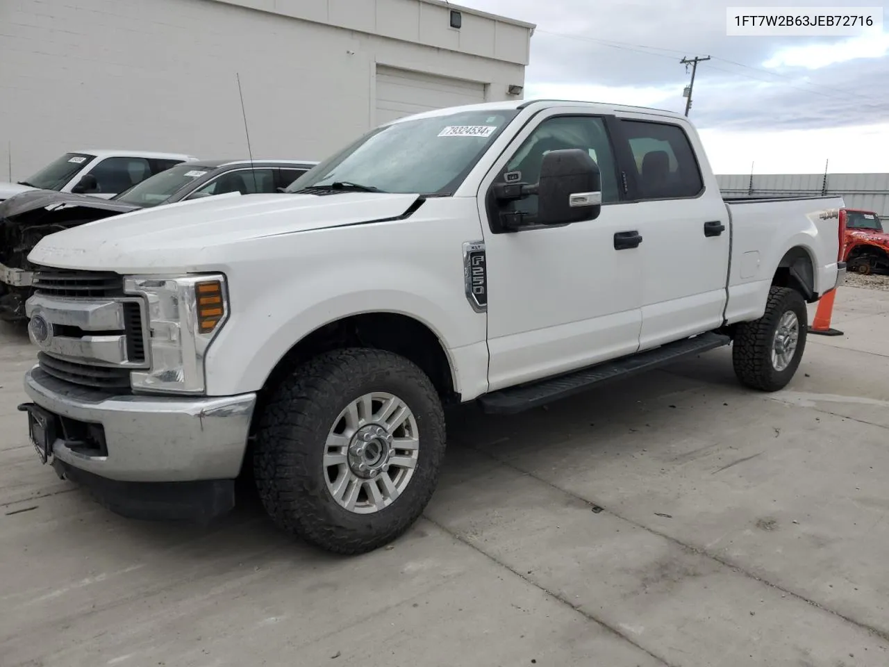 2018 Ford F250 Super Duty VIN: 1FT7W2B63JEB72716 Lot: 79324534