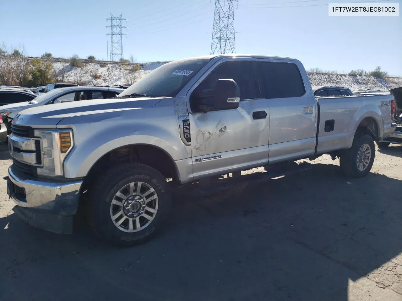 2018 Ford F250 Super Duty VIN: 1FT7W2BT8JEC81002 Lot: 80571554