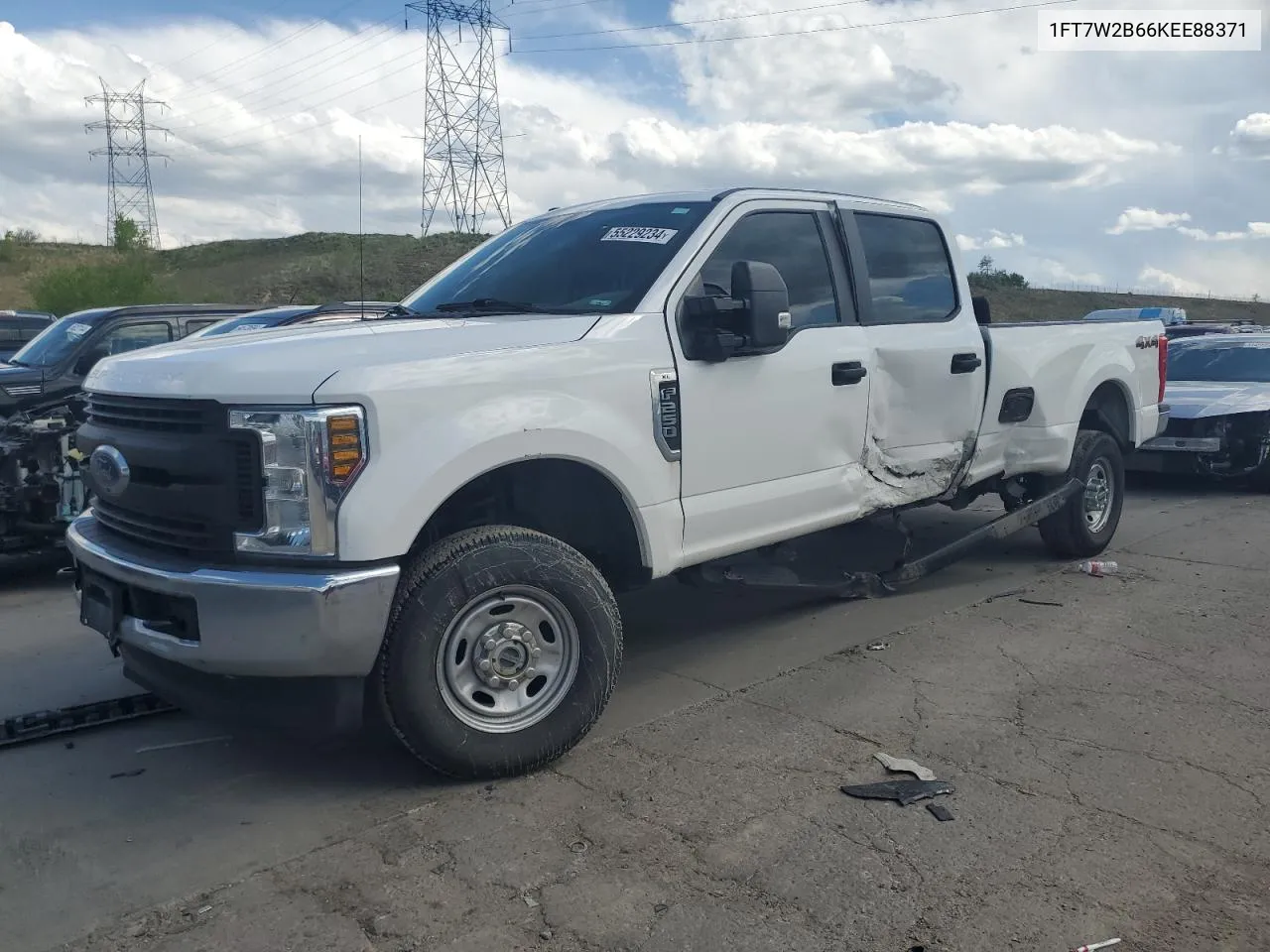 2019 Ford F250 Super Duty VIN: 1FT7W2B66KEE88371 Lot: 55229234