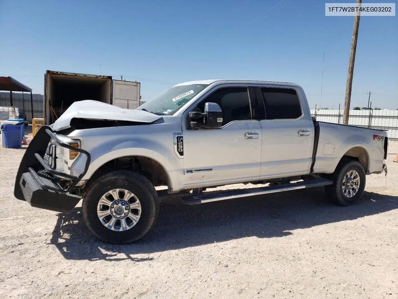 2019 Ford F250 Super Duty VIN: 1FT7W2BT4KEG03202 Lot: 61489974