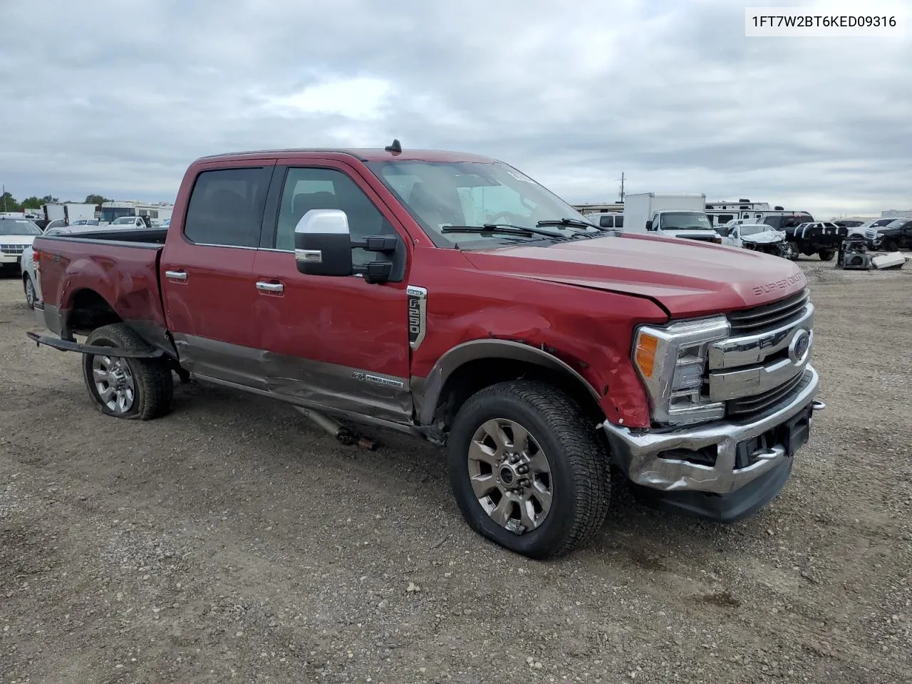 2019 Ford F250 Super Duty VIN: 1FT7W2BT6KED09316 Lot: 66768984