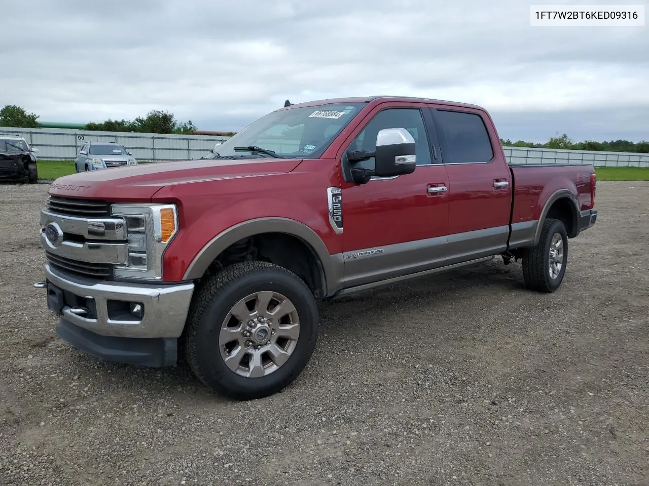 2019 Ford F250 Super Duty VIN: 1FT7W2BT6KED09316 Lot: 66768984