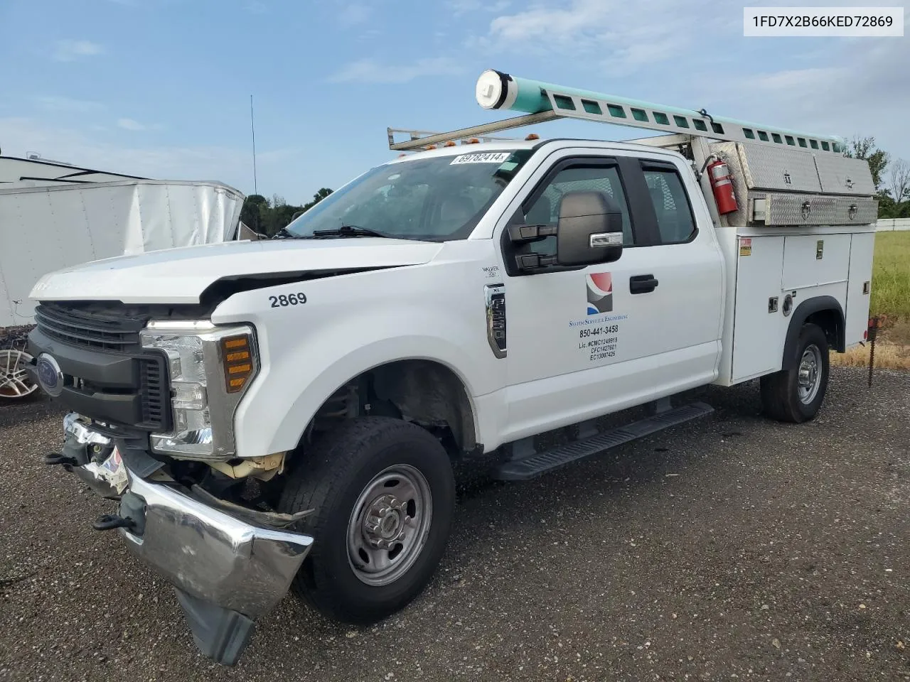 2019 Ford F250 Super Duty VIN: 1FD7X2B66KED72869 Lot: 69782414