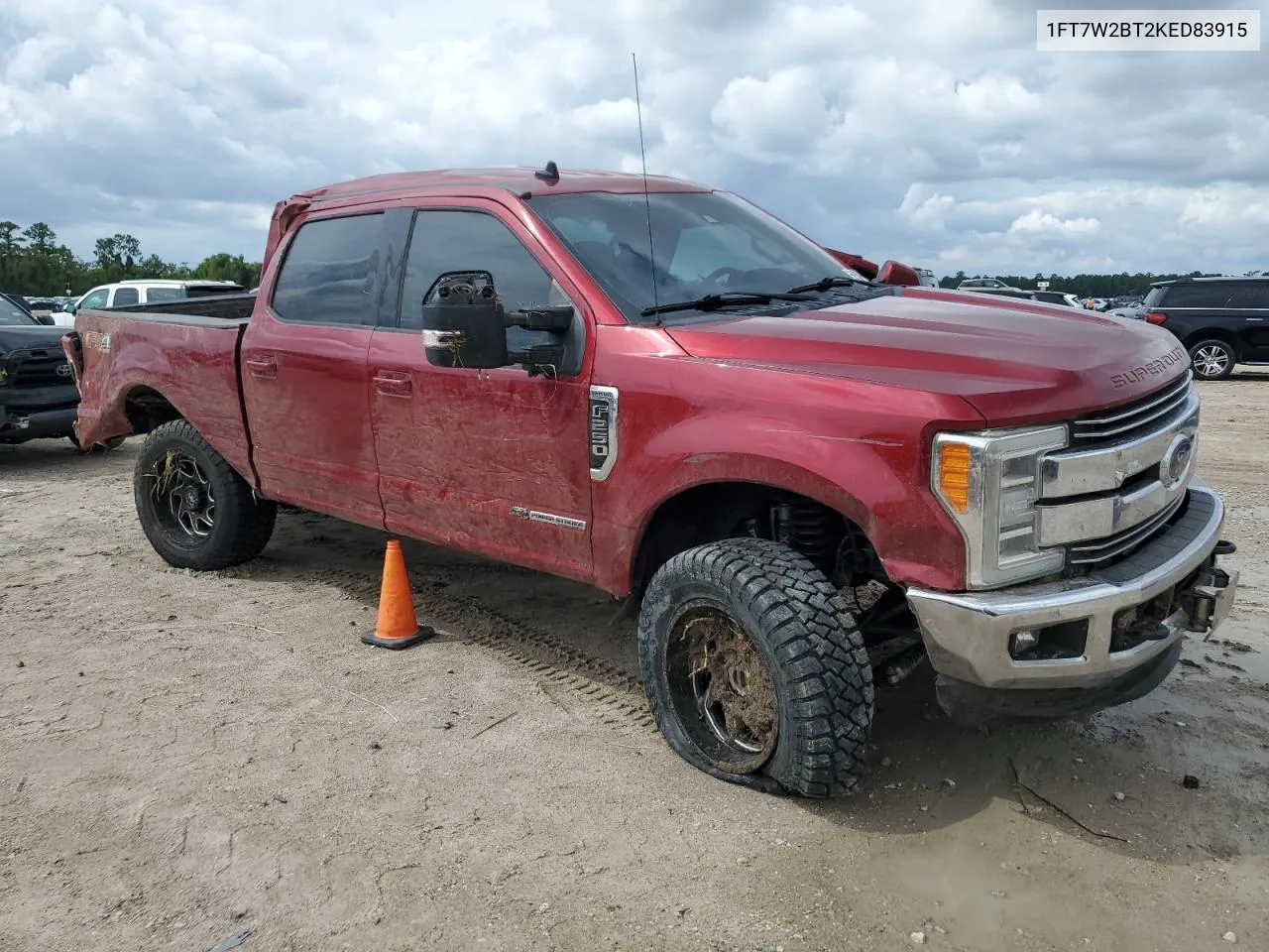 2019 Ford F250 Super Duty VIN: 1FT7W2BT2KED83915 Lot: 69856204