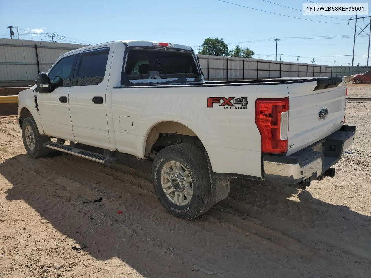 2019 Ford F250 Super Duty VIN: 1FT7W2B68KEF98001 Lot: 71011184