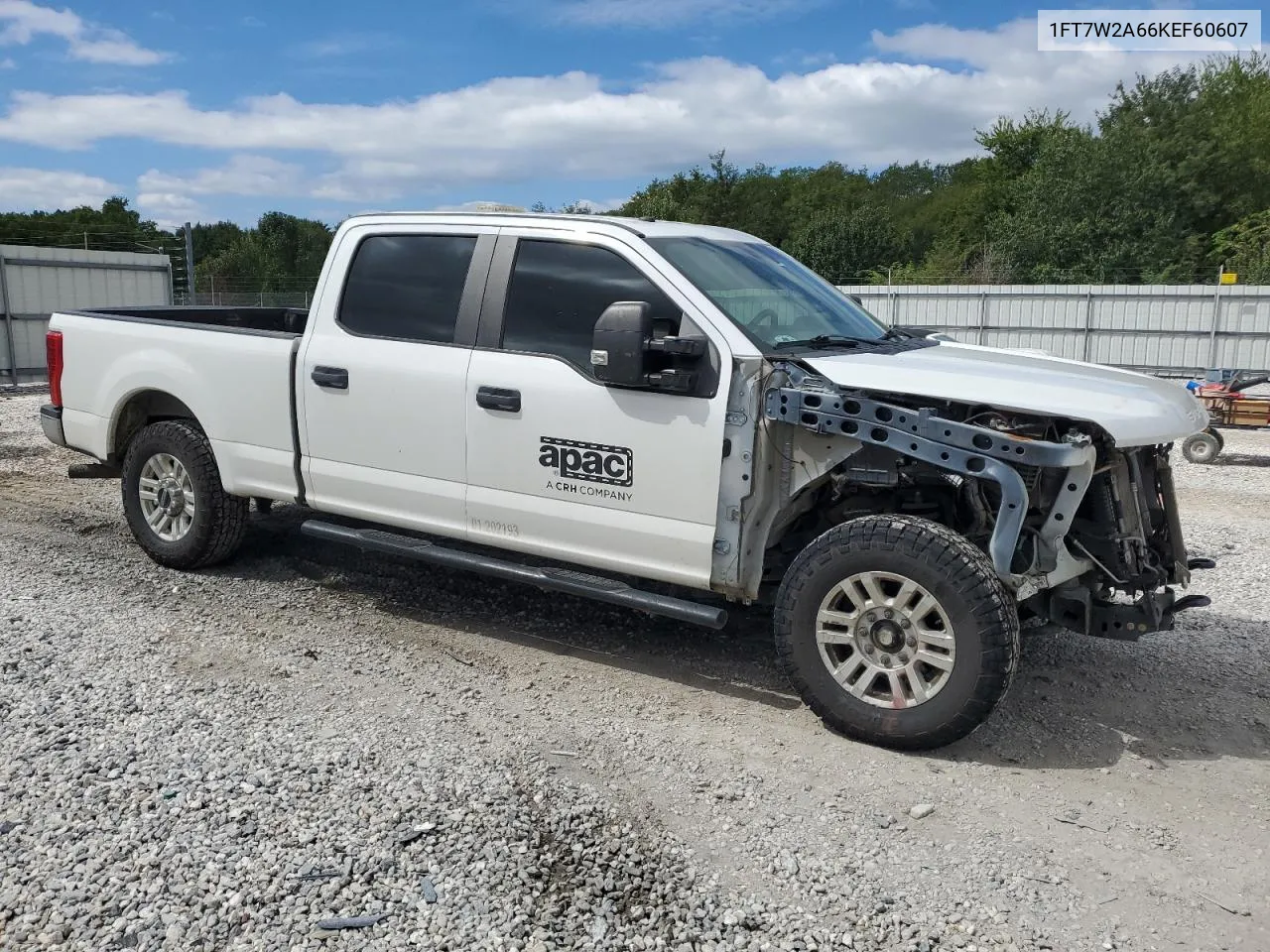 2019 Ford F250 Super Duty VIN: 1FT7W2A66KEF60607 Lot: 71230374