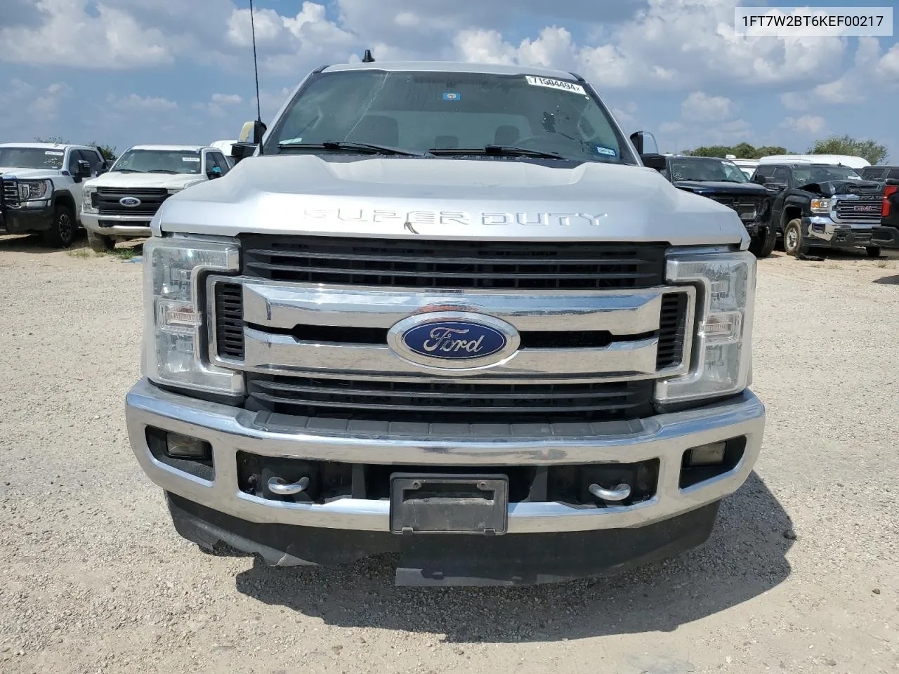 2019 Ford F250 Super Duty VIN: 1FT7W2BT6KEF00217 Lot: 71504494